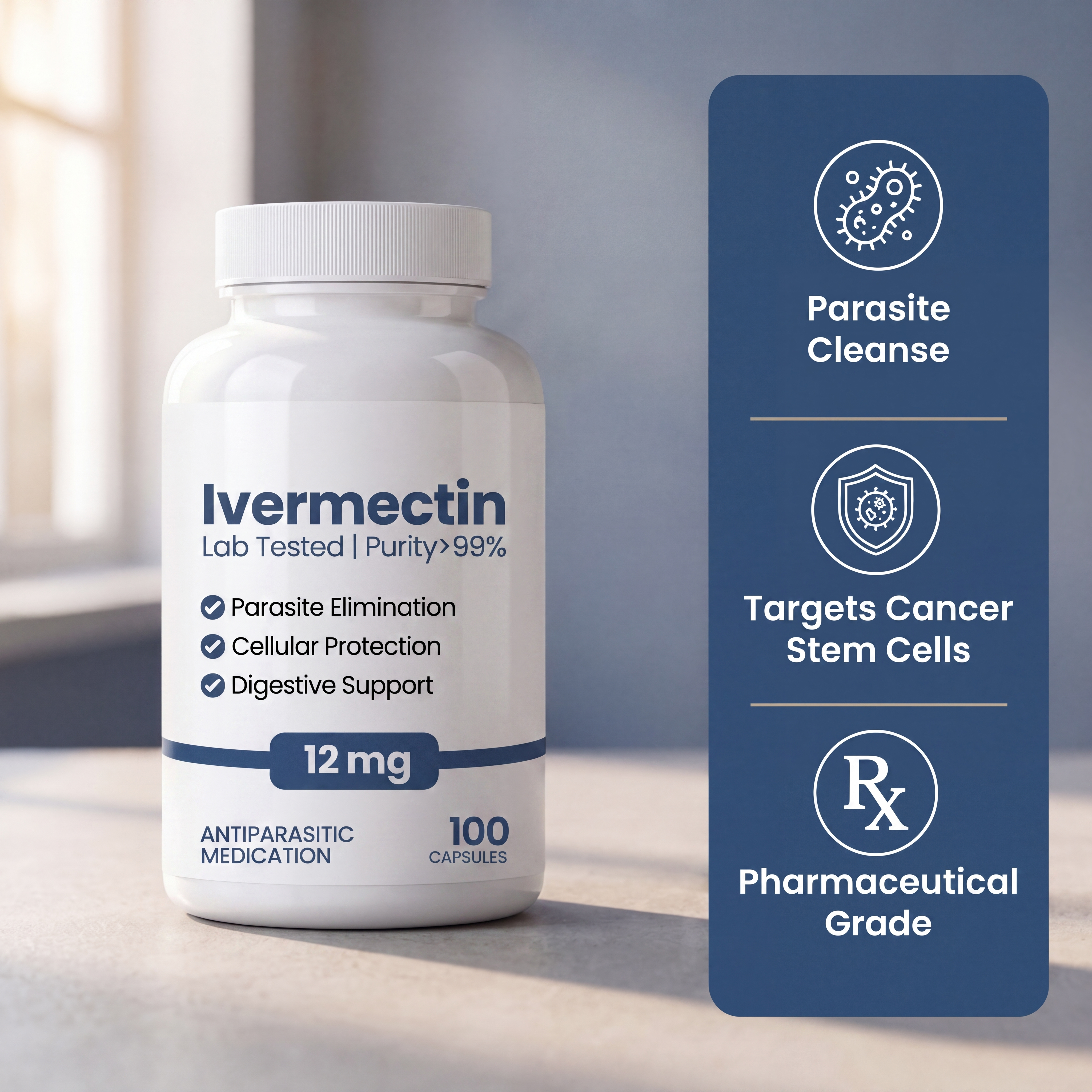 Ivermectin 12MG, 99% Purity